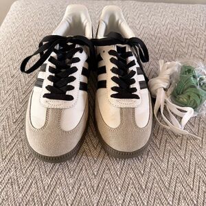 Adidas Sambas White and Black Sneakers